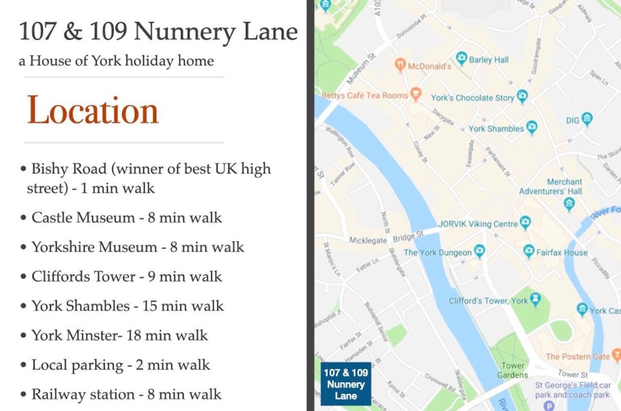 107 And 109 Nunnery Lane Villa York Exteriör bild